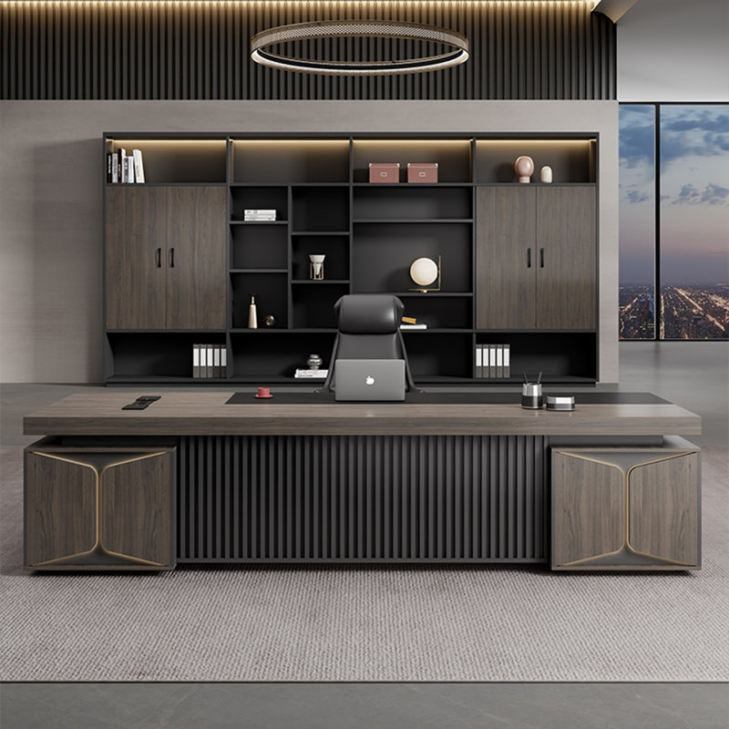 Bureau en L 110,24 po, H 29,53 po x l 118,11 po x P 62,99 po