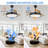 Aadvik 42" Retractable Ceiling Fan with LED Lights and Remote, 6-speed Reversible Fan-408065404-408065379