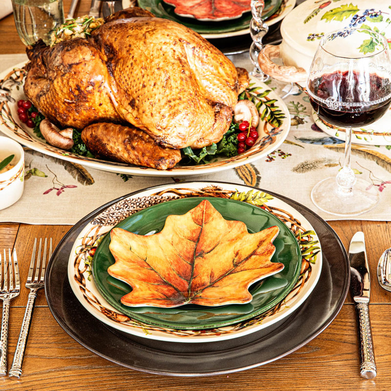 Forest Walk Leaf Plate Assorted 4 - Piece Set