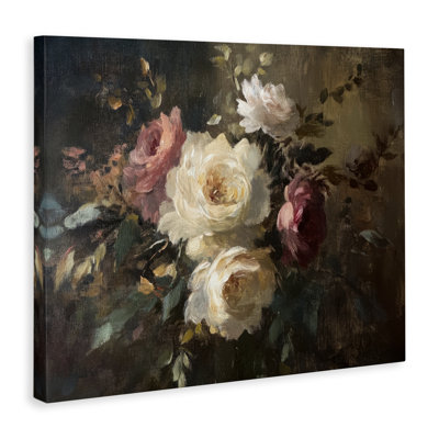 Art mural sur toile  Dark Still Life Roses par Petal Prints Design