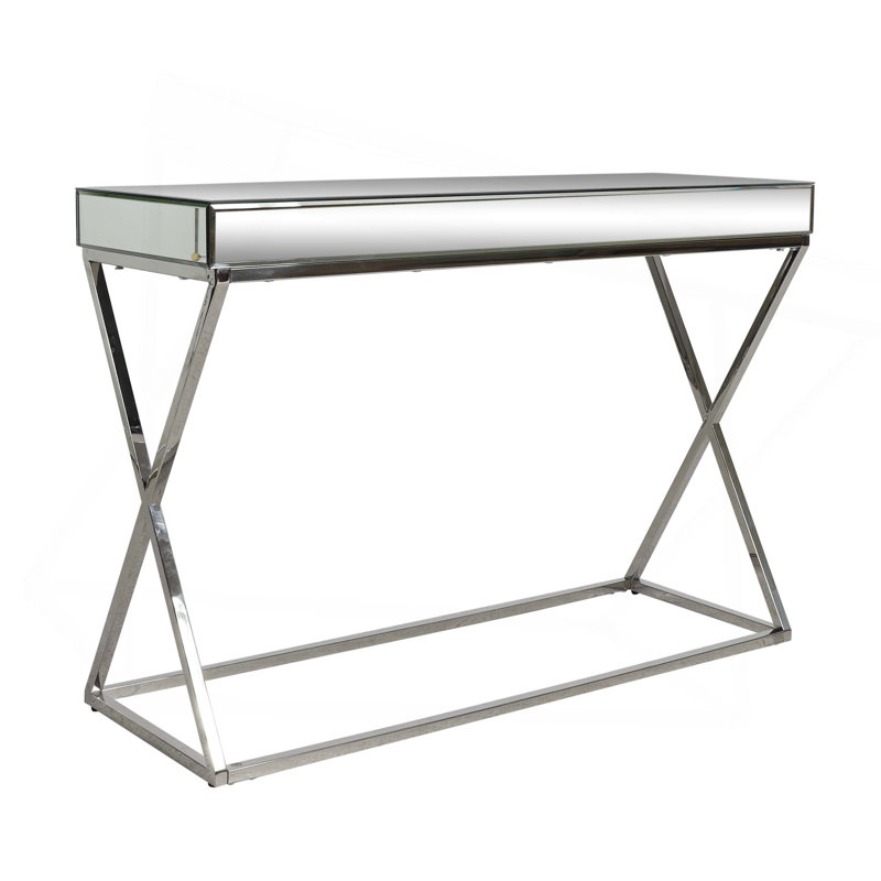 Silver Steel Console Table