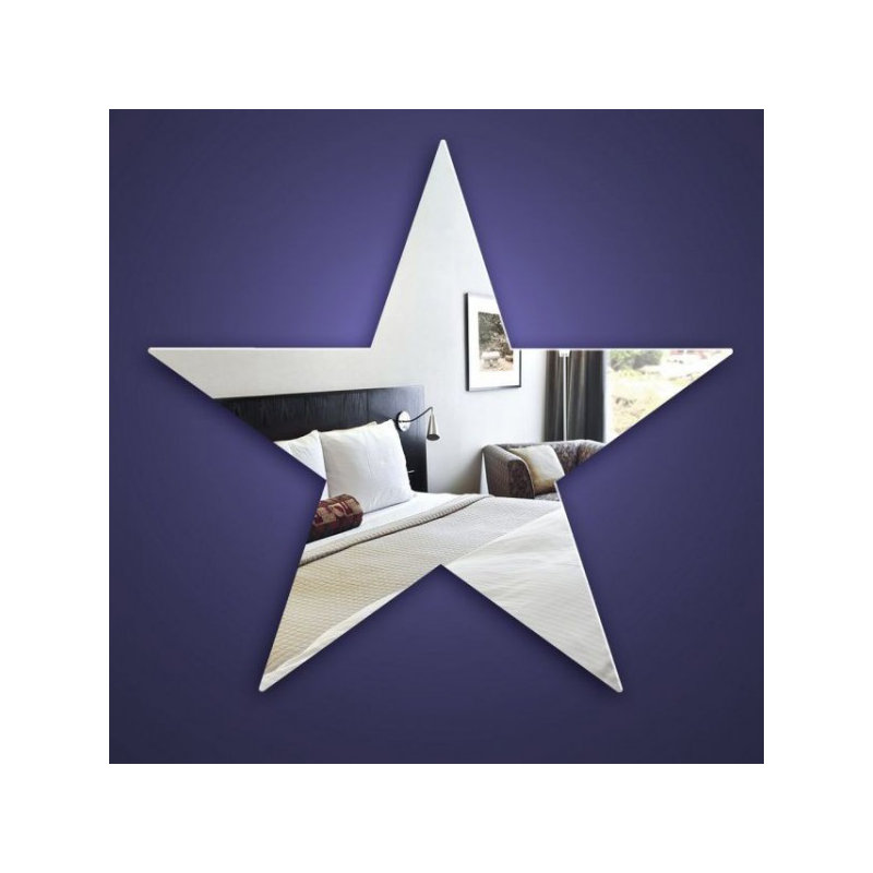 Flat Wall Mirror, 60 cm H x 60 cm W x 0.3 cm D