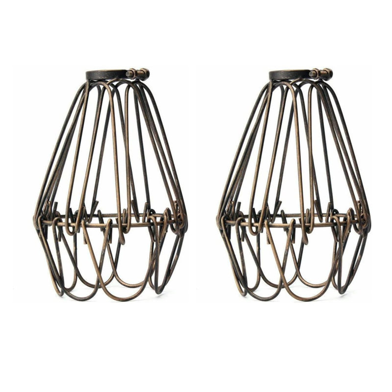 Annjelica 10cm H Metal Empire Lamp Shade, Brushed Copper