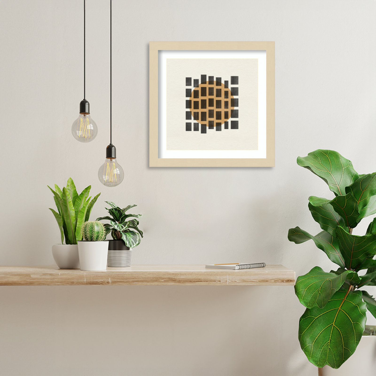 Giese "Paper Object No. 8" Print, Brown, 13" H x 13" W