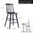 Alvie Solid Wood 24" Counter Height Windsor Full Back Design Modern Mid Century Stool-99057891-99057890