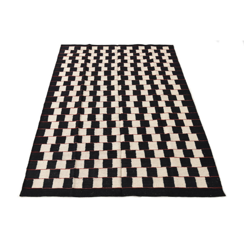 Tapis noir et blanc Noor
