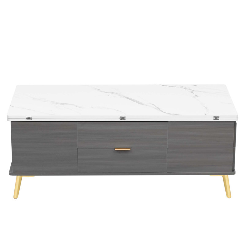 Table basse à plateau relevable moderne avec tiroirs Modern