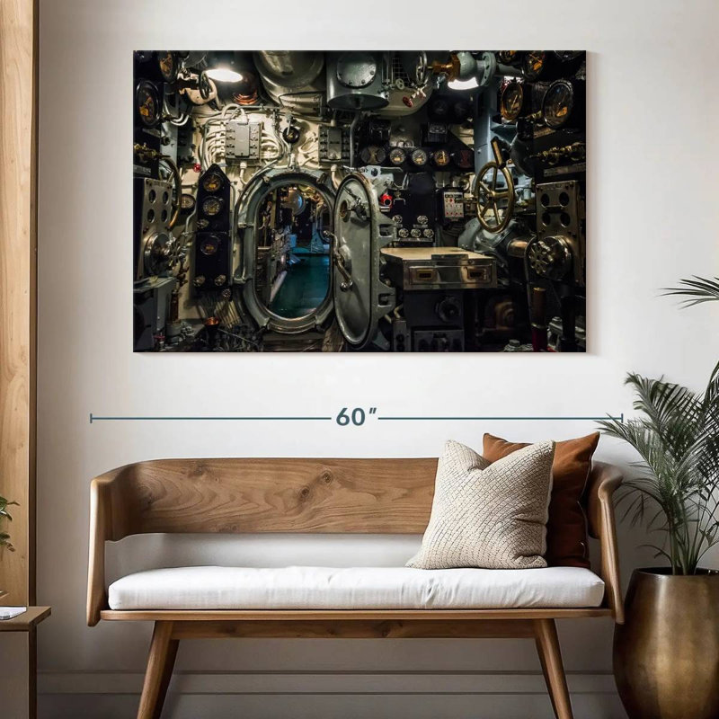 Salle de contrôle sous-marin Mait, H 34 po x l 51 po