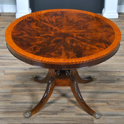 Mahogany Oval Solid Wood Dining Table