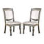 Ensemble de 2 chaises d'appoint rembourrées en similicuir