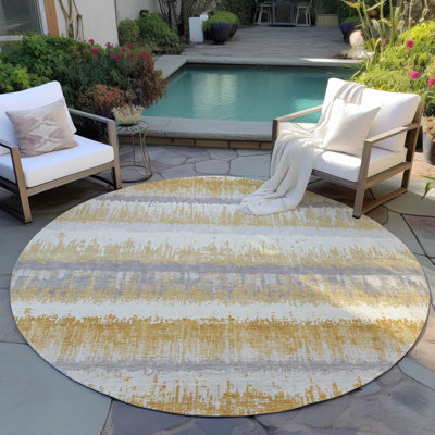 Chayden Indoor/Outdoor Chantille ACN1013 Gold Area Rug