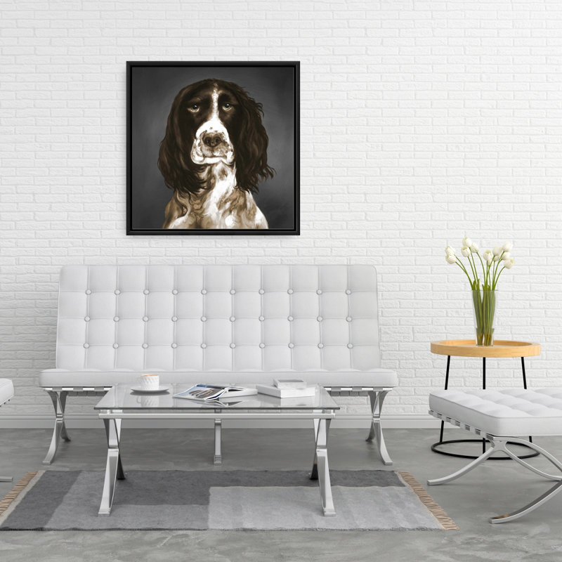 Toile avec cadre anglais brun Springer Spaniel | Décoration intérieure