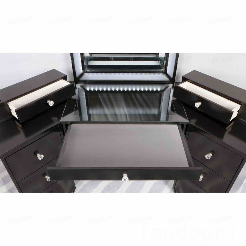 Ensemble de coiffeuse avec tabouret Glam Style