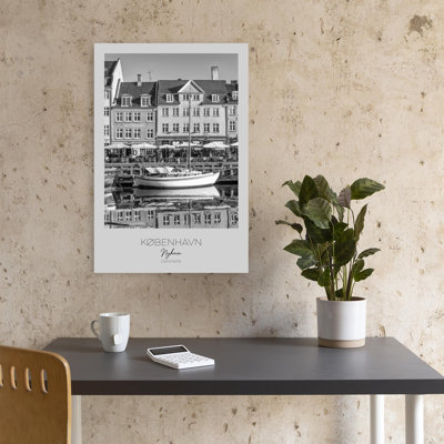 Copenhagen Nyhavn Canal Peaceful Abstract Contemporary Architecture City Wall Art Print