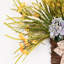 Ornement de 24 po avec guirlande de fleurs en guirlande de fleurs avec panier en osier tissé et nœud décoratif-786477683