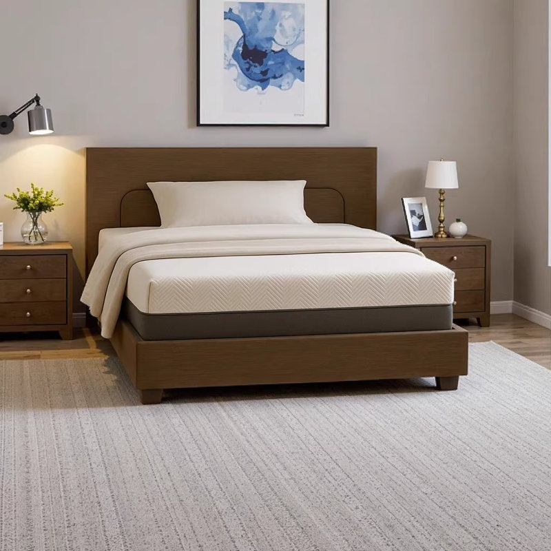 Omne Fria 8 Inch Queen Firm Mattress with Cooling Cover for Cool Supportive Sleep, CertiPurUS Certified Foam Bed in a Box