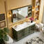 Rangement pour salle de bain en bois fritté rétro vert