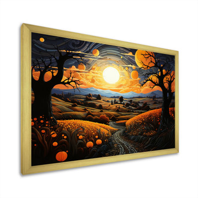 «Countryside the Pumpkin Field II», reproduction sur toile