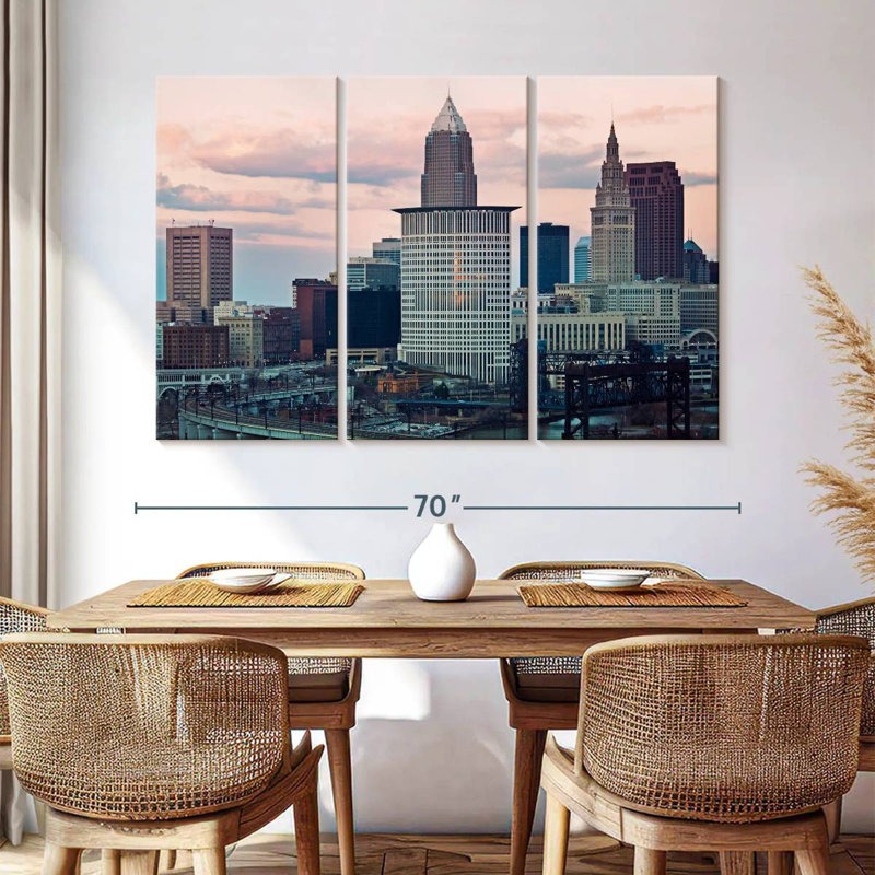Downtown Cleveland Buildings, 42" H x 65" W