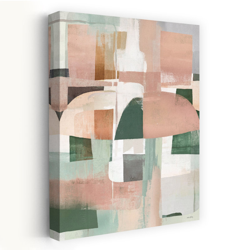 «FABLE Memory I» - Art abstrait moderne, couleurs pastel et couleurs pastel, H 24 po x l 16 po