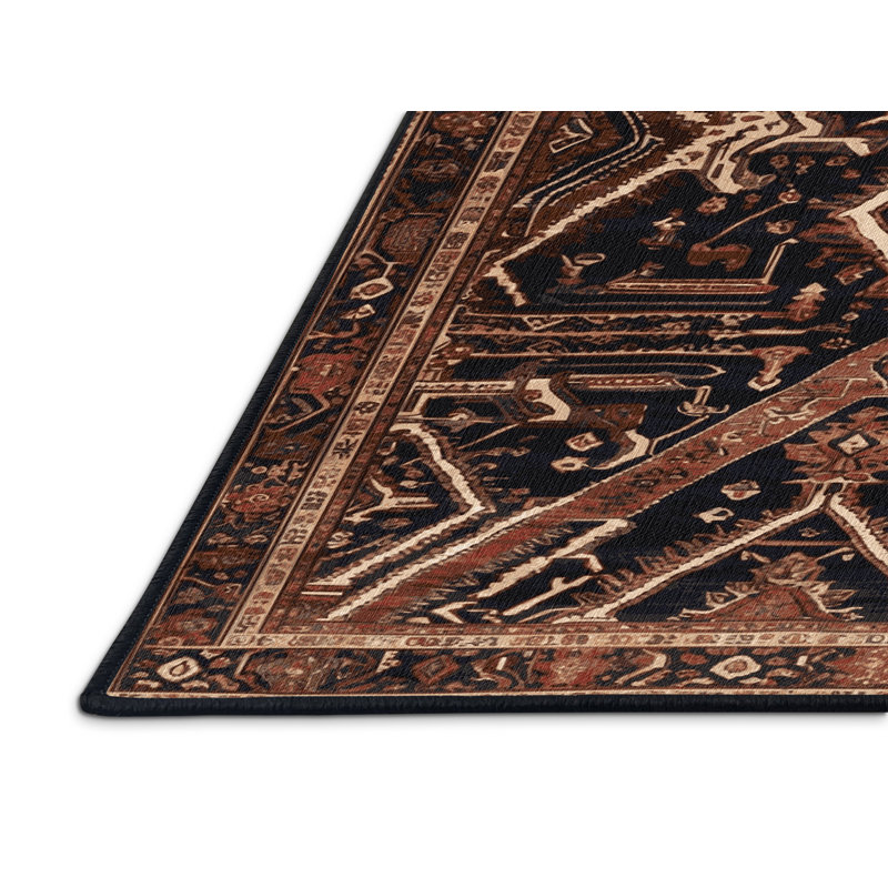 Tapis brun lavable à la machine, Rectangle 3 pi x 5 pi
