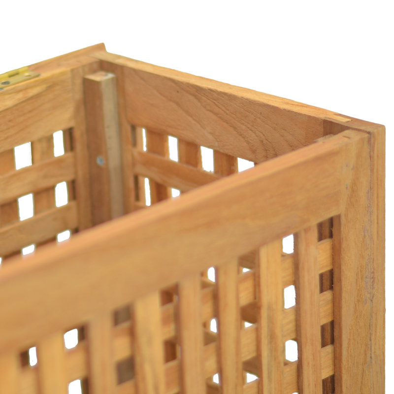 Wood Laundry Hamper, 60cm H x 35cm W x 25cm D