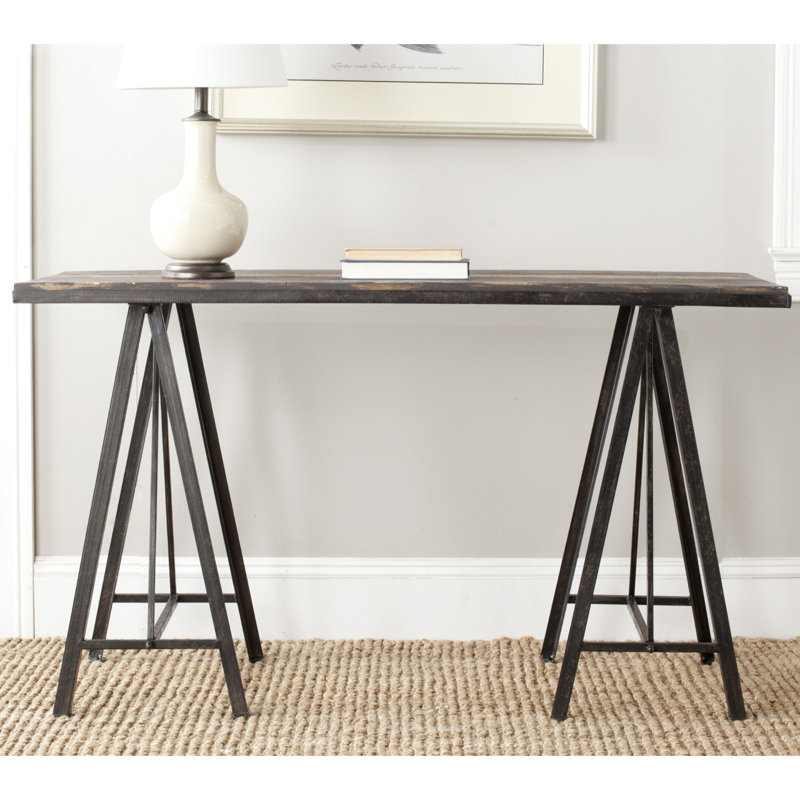 53.7'' Solid Wood Top Console Table