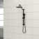 Matte Black Shower System With 5 Function Hand & 26.3" Slide Bar. 10 Inch . Wall Mount, Easy Install. Rain, Massage, Bubbly Modes. Includes Components. Clean Nozzle. No Valve Trim Kit Included In