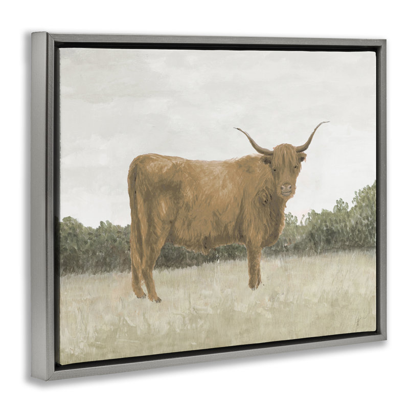 Art mural sur toile brun par Jen Eitel, Cadre flottant gris lustré, H 17 po x l 21 po