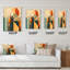 Full Moon Symphony Midcentury Abstract I - Horloge murale abstraite Mid-Century-99636483
