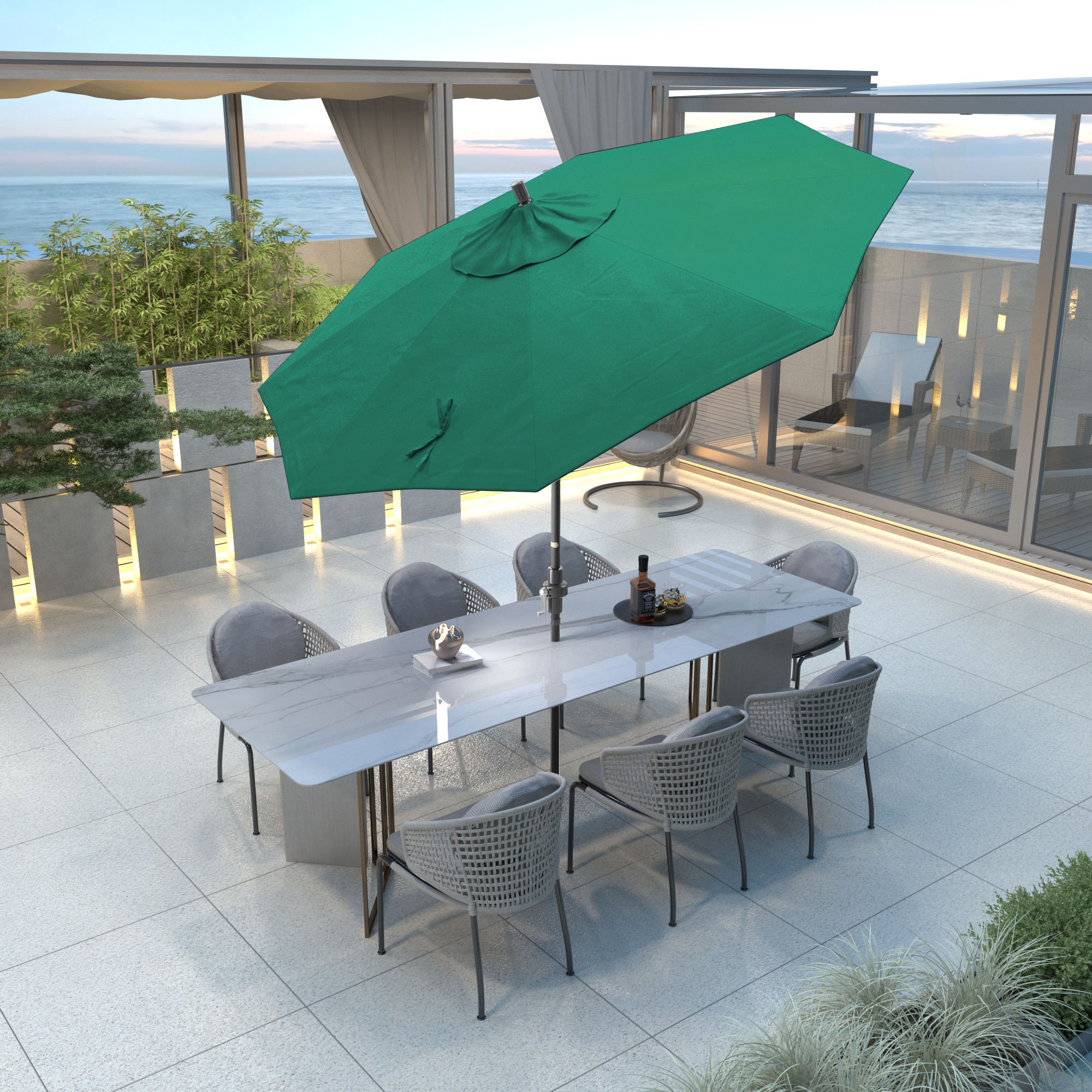 108'' Sunbrella® Outdoor Umbrella, Spectrum Aztec Sunbrella® Plainweave