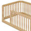 Structure de lit en bois avec clôture-847773159