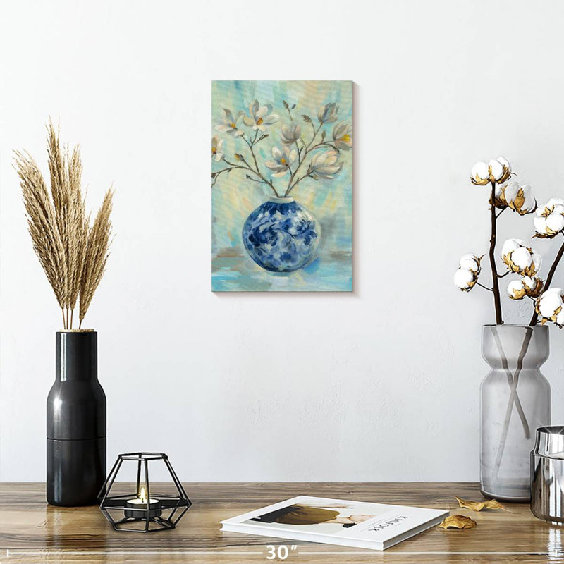 Harnek chinoiserie et branches, H 12 po x l 8 po