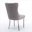 Chaise rembourrée haut de gamme en velours de bois massif-1031544122