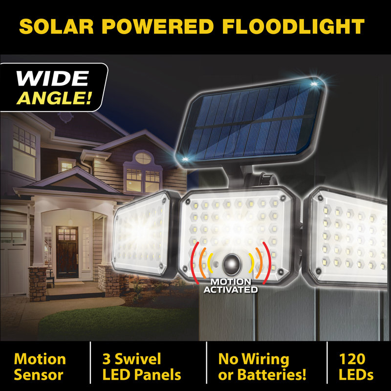 Bell & Howell Solar Powered Motion-Sensing LED Floodlight