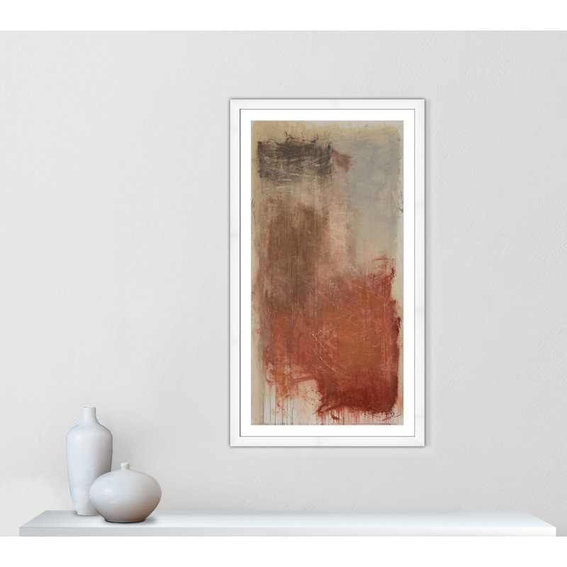 «Autumn Over The Rivera» par Casa Fine Arts, H 55 po x l 31 po x P 1,25 po, Reproduction encadrée avec passe-partout, Blanc