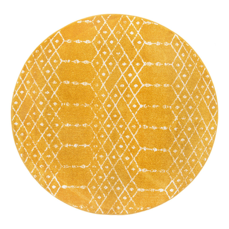 Lazaro Geometric Indoor Rug, Round 5'3"
