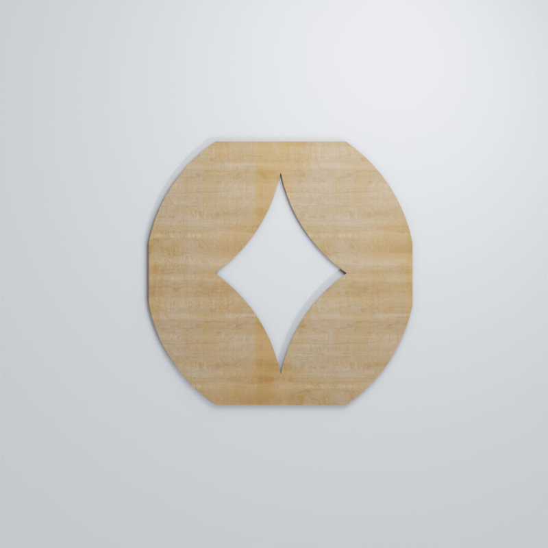 Panneaux muraux décoratifs en bois Gresham, Hickory, H 11 3/8 po x l 11 3/8 po x P 3/8 po