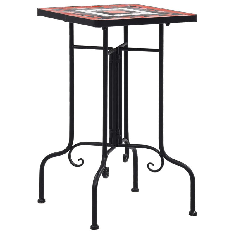 Petite table d'appoint en terre cuite et fer blanc