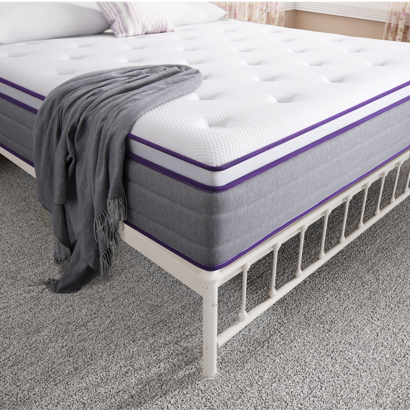 24Cm Memory Foam Pockect Sprung Coils Hybrid Mattress For Lower Motion, Mediun Firm Mattress in-a-Box, Small Double (4')