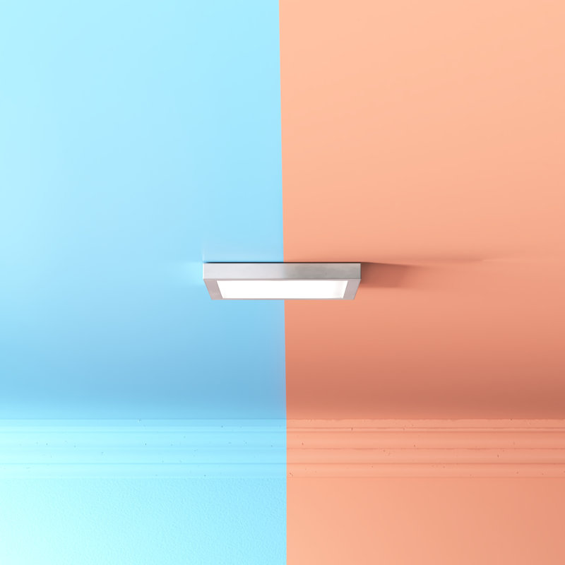 Wicksham LED Flush Mount, Satin Nickel