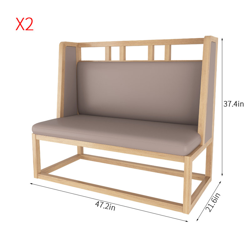 Banc rembourré en similicuir haut de gamme