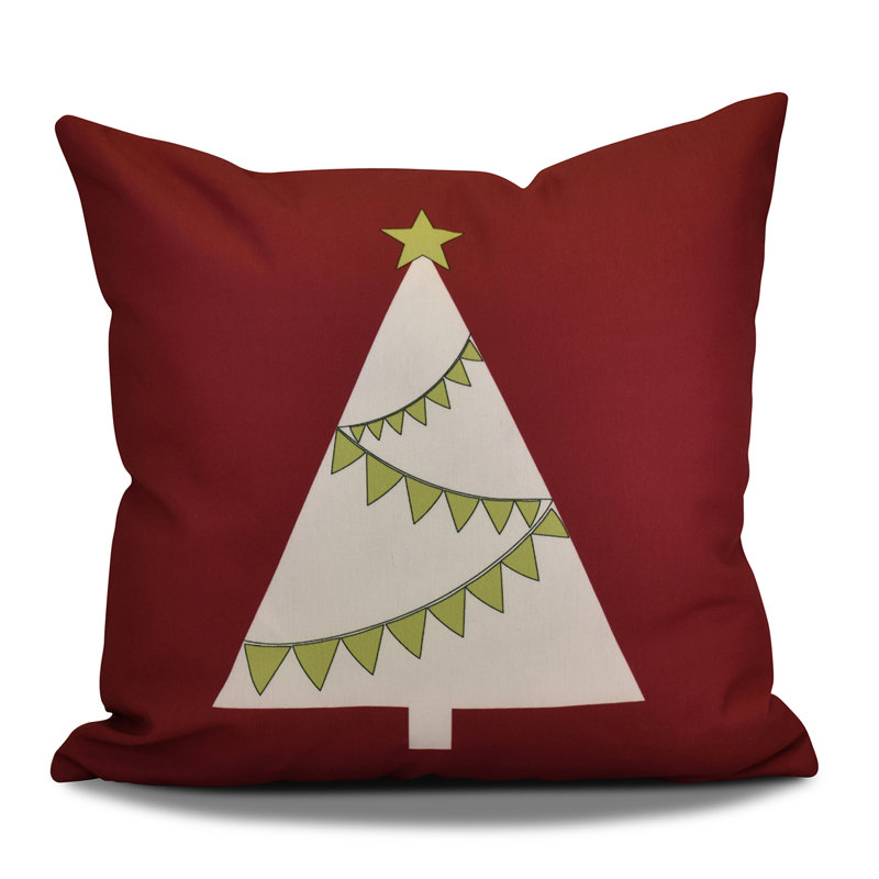 Jump For Joy Reversible Throw Pillow, 20" H x 20" W, Cranberry