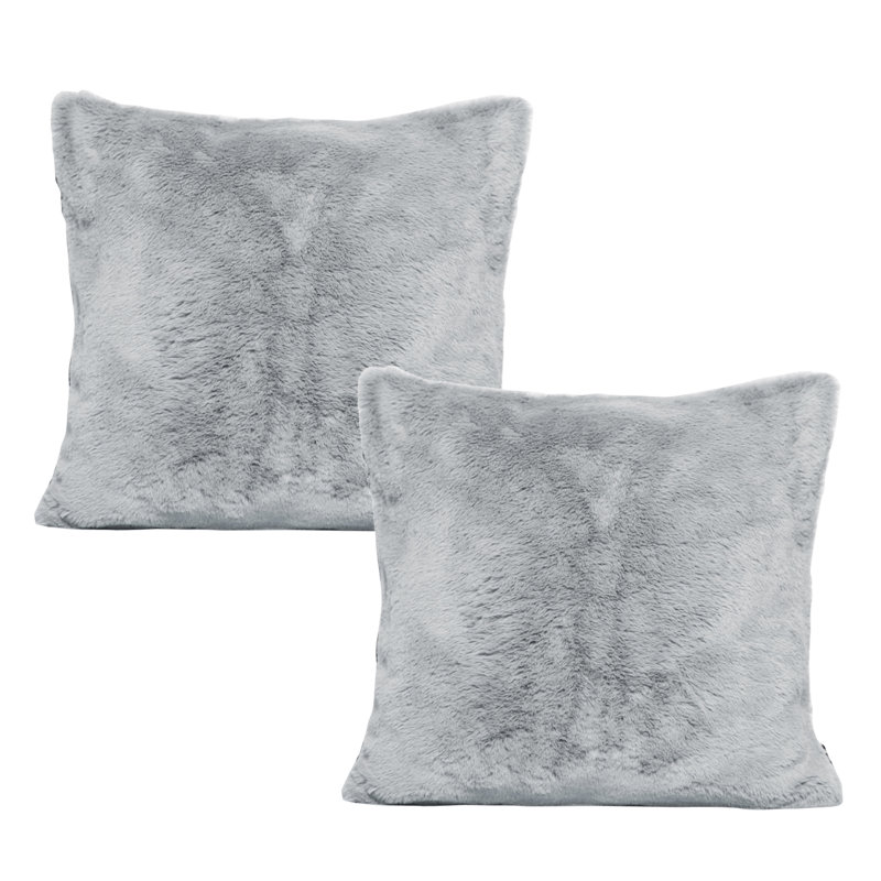 Solid Light Throw Pillow Cover, Vapor Grey