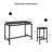 Matte Black Bar Table Set with 4 Stools, Space-Saving Counter Height Dining for Small Kitchens