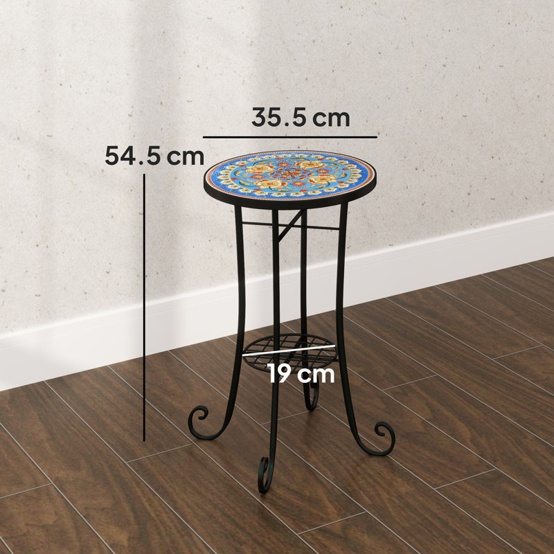 Round Metal Outdoor Bistro Table , 35.5cm cm W 35.5cm cm D