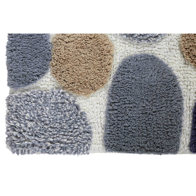 Ensemble de tapis de bain Creline, Bleu de Sienne, L 24 po x L 40 po, l 21 po x L 34 po
