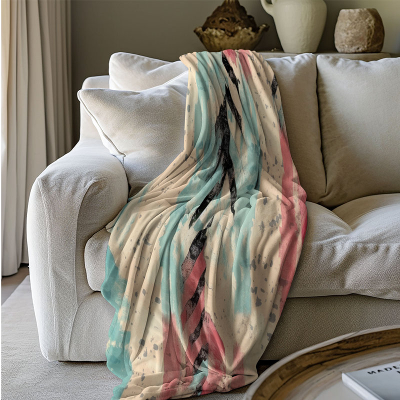 Couverture vieillie - 1 pièce Sherpa Premium, Grand lit