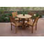 Oxford Teak Outdoor Round Dining Table-729646086