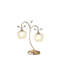Lampe de table 17,25 "en or rose à 2 fleurs Bell Glam